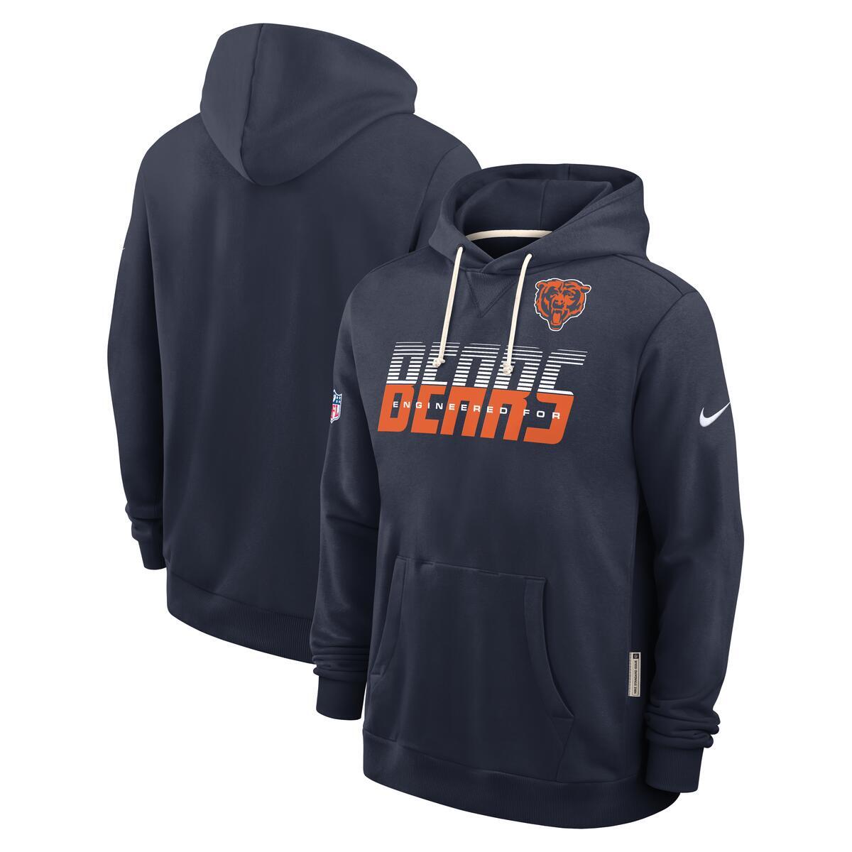 Chicago Bears Nike Men Sideline 2026 Navy Hoodie product image 1, provided for visual reference and product detail review