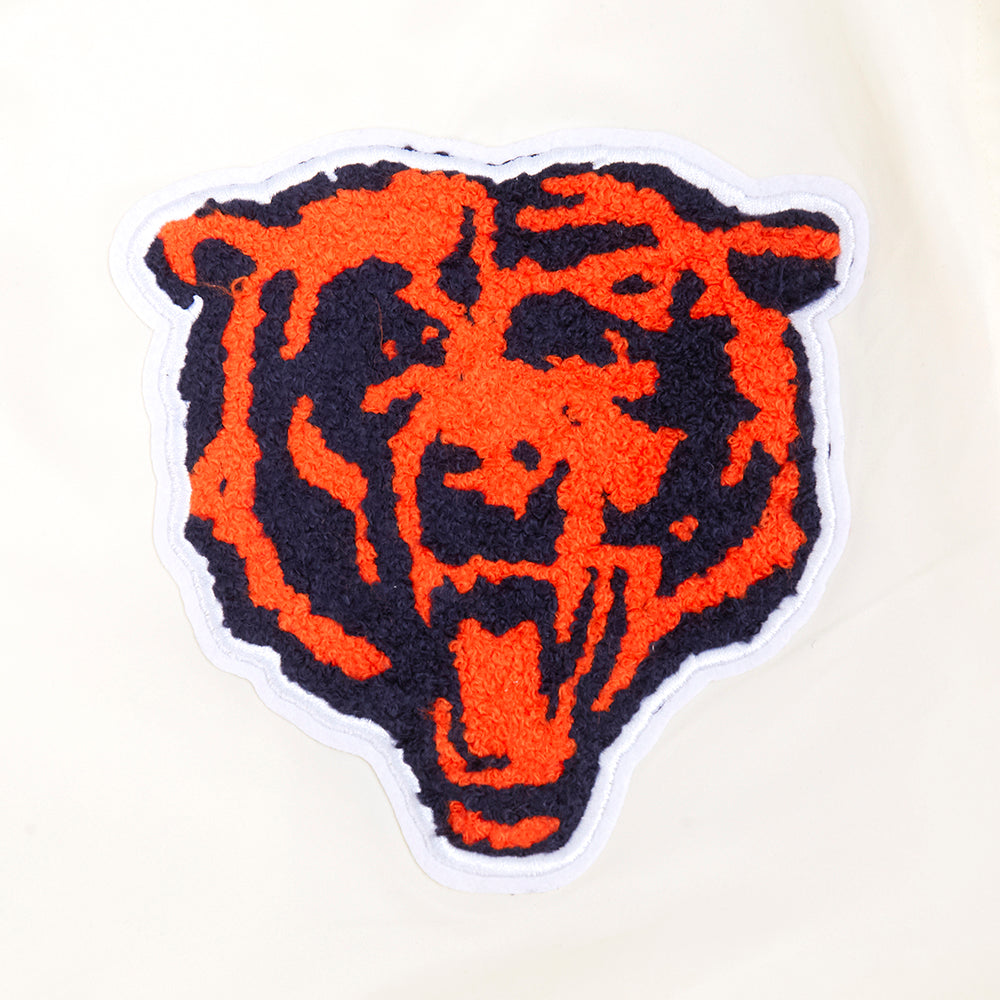 Chicago Bears Pro Standard Cream Eggshell Satin Retro Classic Jacket product image 7, provided for visual reference and