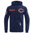 Chicago Bears Pro Standard Navy Full Zip Wind Suit Hoodie product image 1, provided for visual reference and product detail