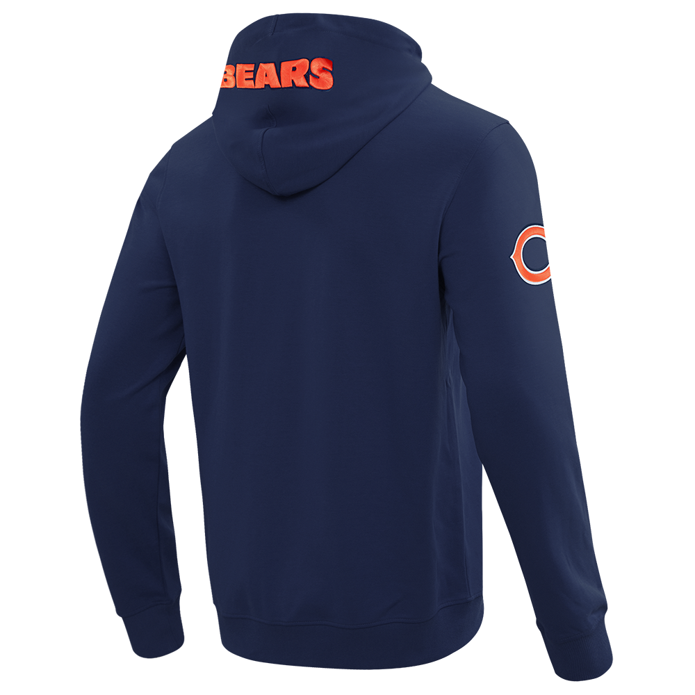 Chicago Bears Pro Standard Navy Full Zip Wind Suit Hoodie product image 4, provided for visual reference and product detail