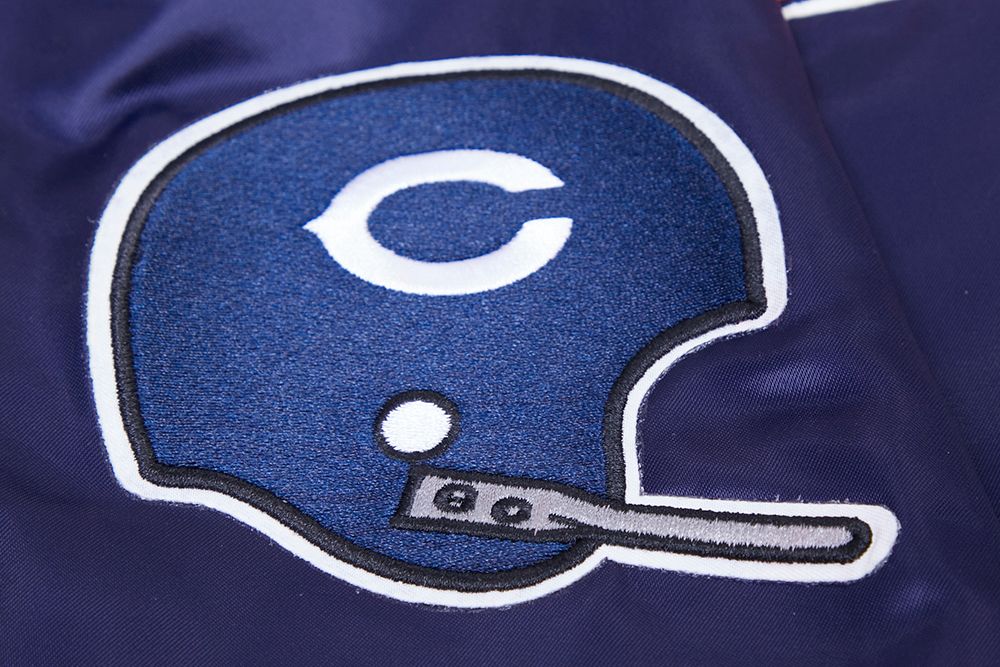 Chicago Bears Pro Standard Navy Retro Classic Satin Jacket product image 8, provided for visual reference and product detail