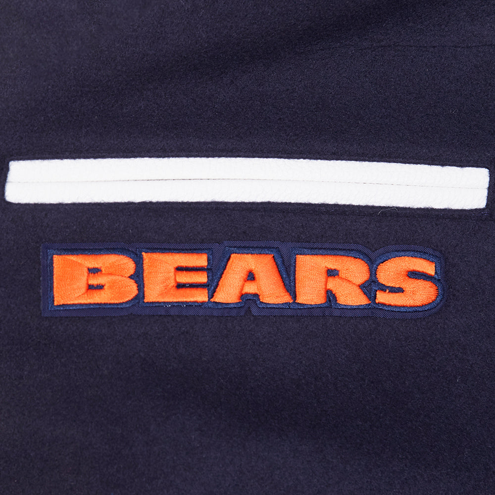 Chicago Bears Pro Standard Navy Varsity Retro Classic Jacket product image 5, provided for visual reference and product