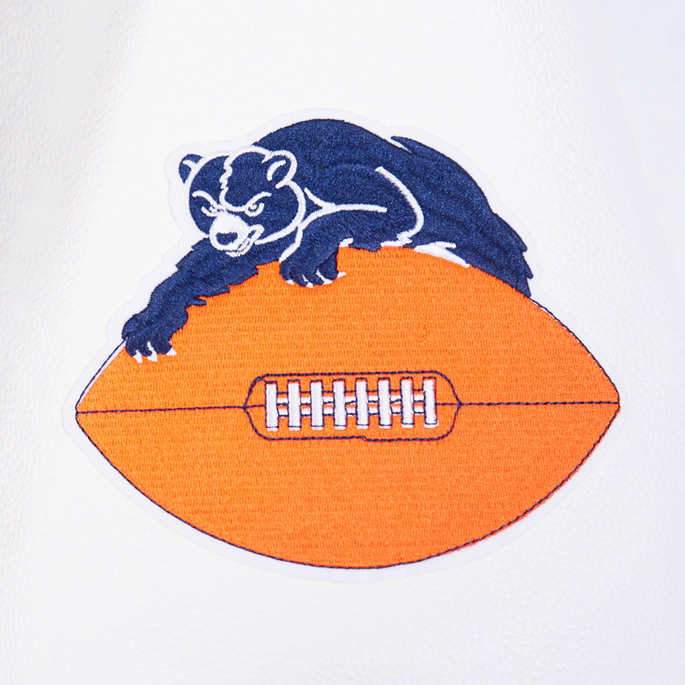 Chicago Bears Pro Standard Navy Varsity Retro Classic Jacket product image 7, provided for visual reference and product