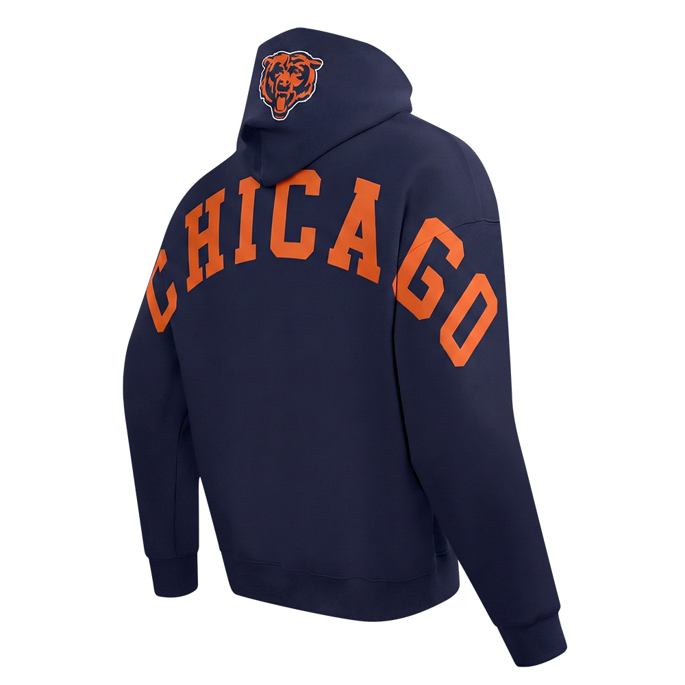 Chicago Bears Pro Standard Navy Wingspan Hoodie product image 3, provided for visual reference and product detail review