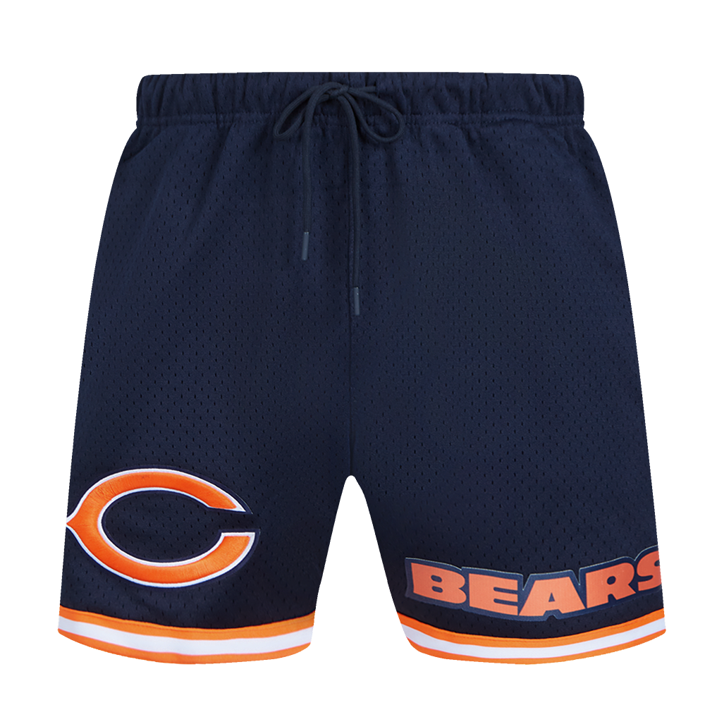 Chicago Bears Pro Standard Patches Navy Mesh Shorts product image 2, provided for visual reference and product detail review