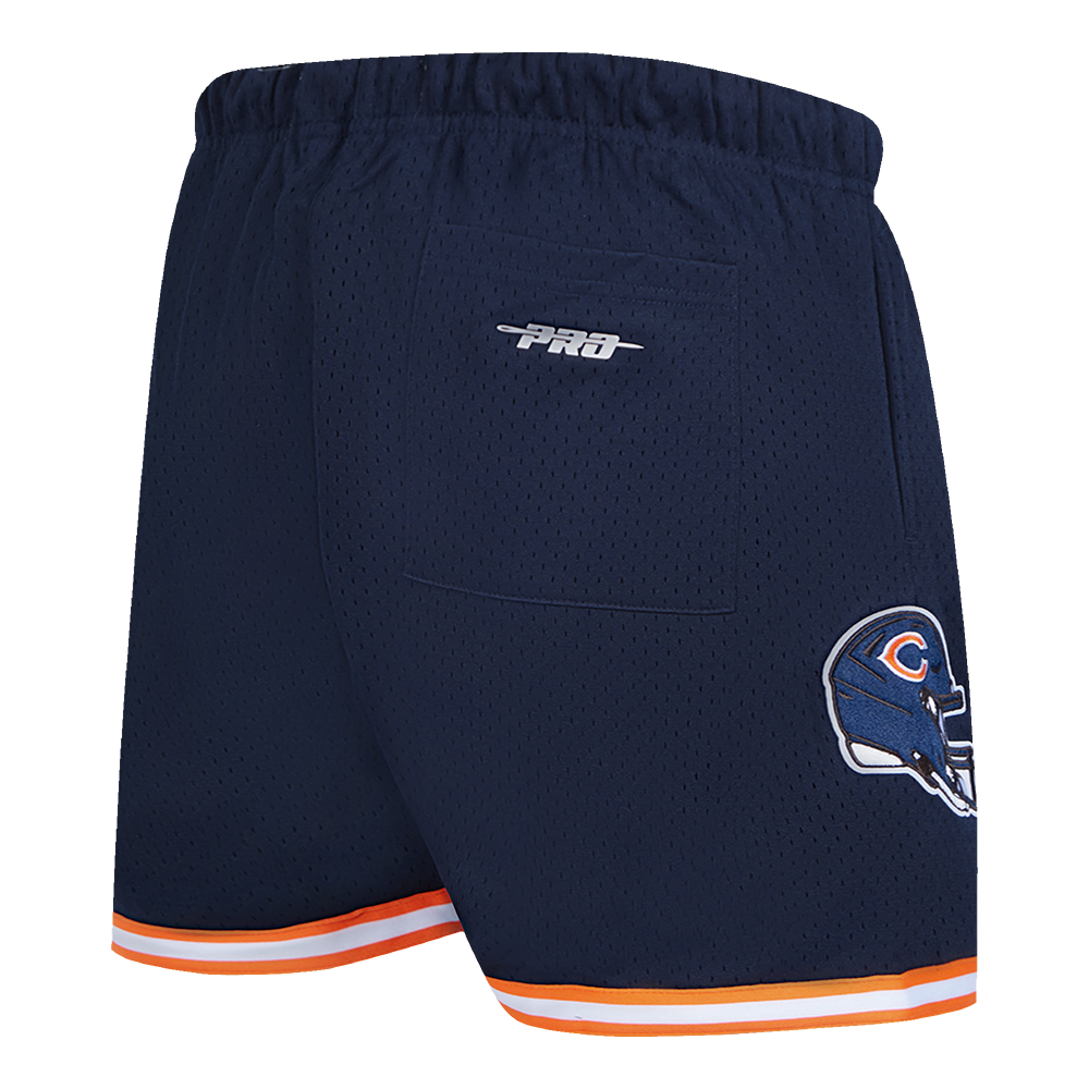 Chicago Bears Pro Standard Patches Navy Mesh Shorts product image 3, provided for visual reference and product detail review