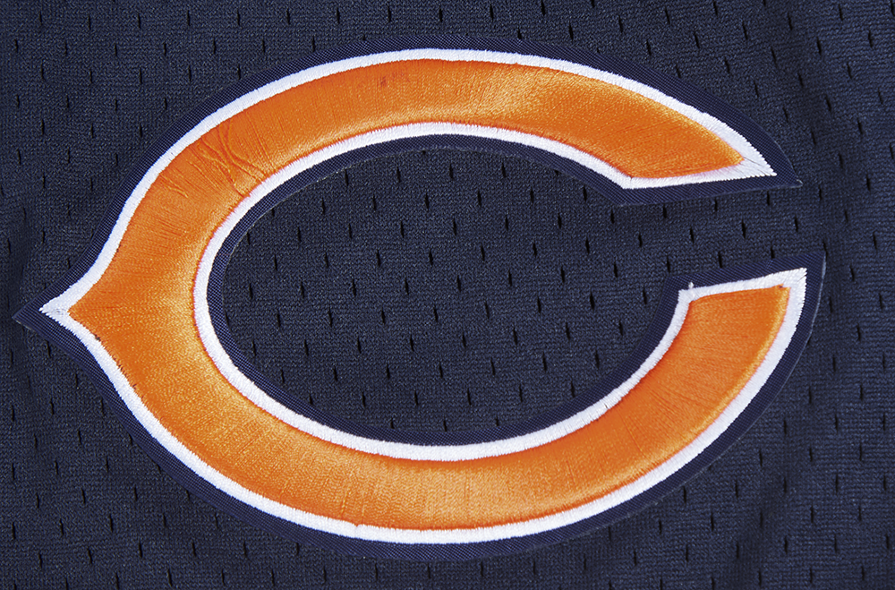 Chicago Bears Pro Standard Patches Navy Mesh Shorts product image 5, provided for visual reference and product detail review