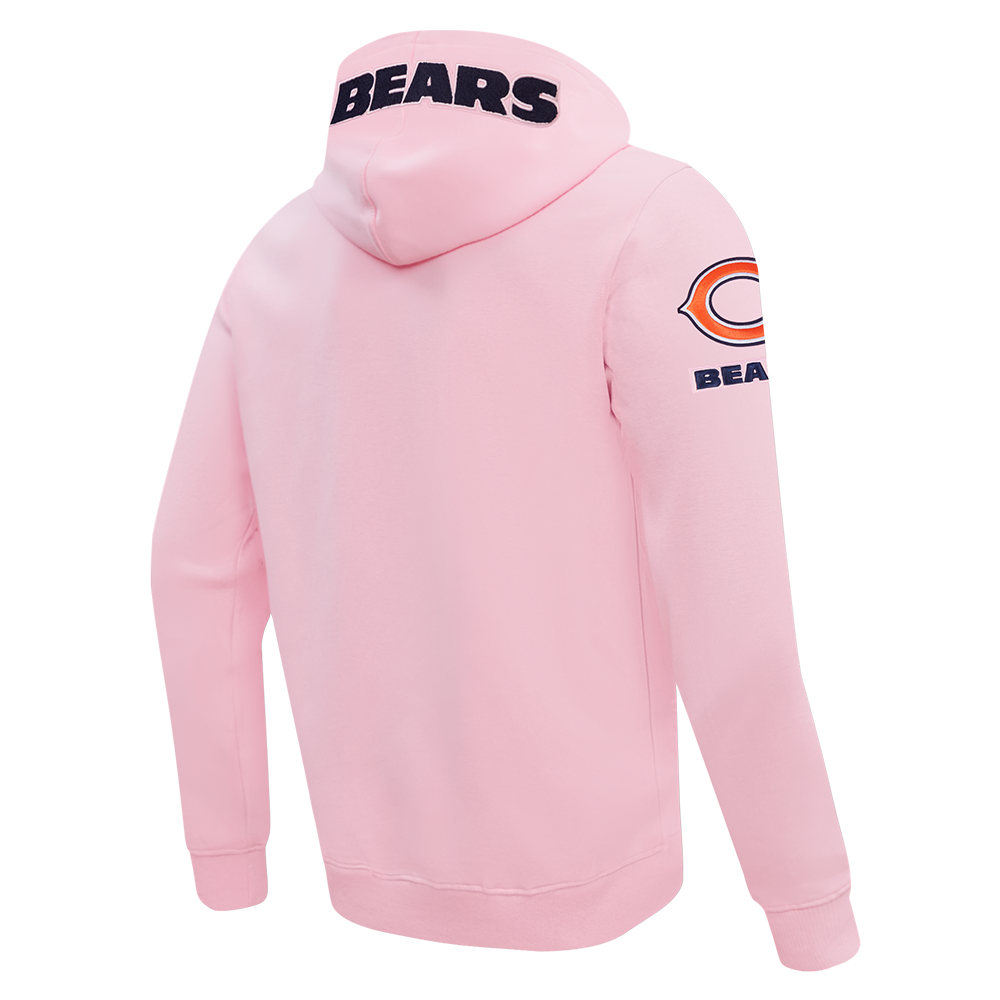 Chicago Bears Pro Standard Pink Full Zip Chenille Hoodie product image 4, provided for visual reference and product detail
