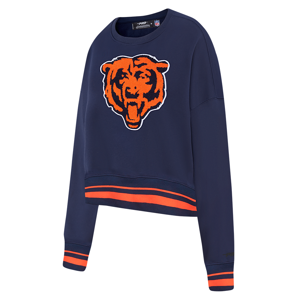 Chicago Bears Pro Standard Women Midnight Mashup Ribbed Crewneck Sweatshirt product image 3, provided for visual reference