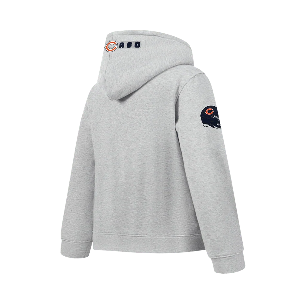 Chicago Bears Pro Standard Youth Grey Classic Chenille Fleece Hoodie product image 2, provided for visual reference and