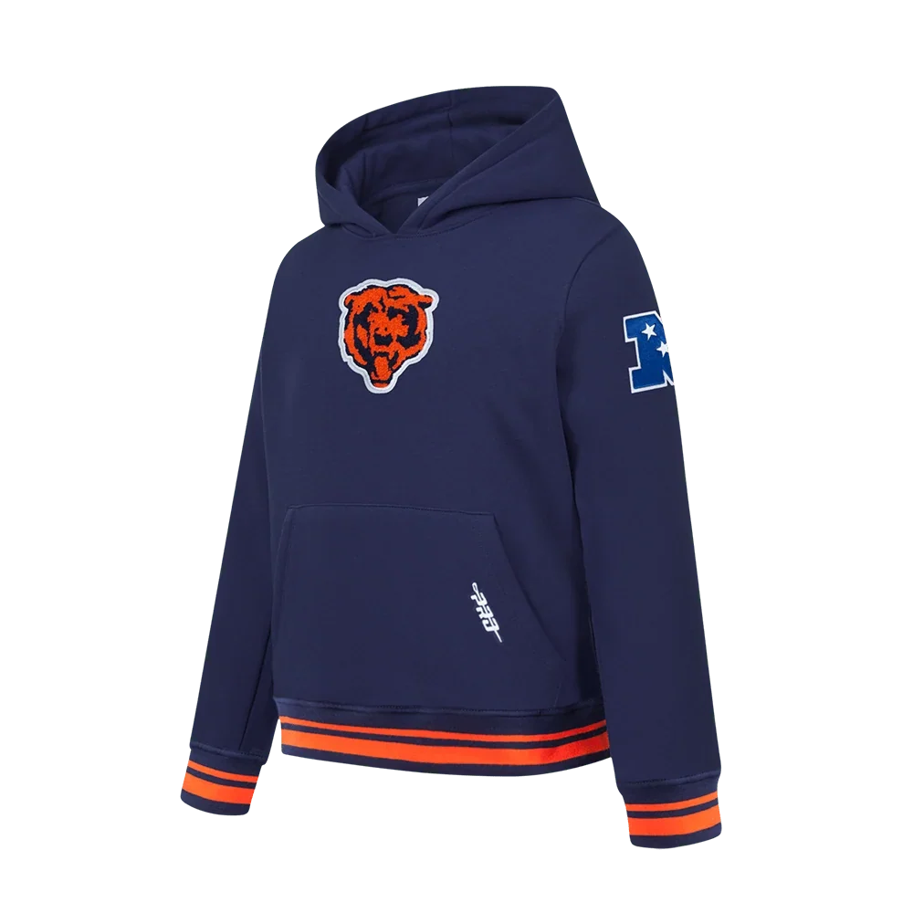 Chicago Bears Pro Standard Youth Retro Classic Rib Fleece Hoodie product image 1, provided for visual reference and product