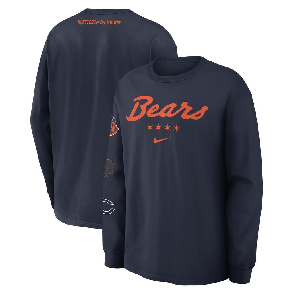 Chicago Bears Rivalry Nike Men Long Sleeve T-Shirt product image 1, provided for visual reference and product detail review