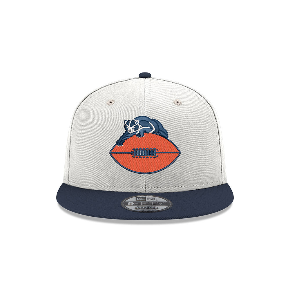 Chicago Bears White/Navy Retro New Era 9FIFTY Snapback Hat product image 3, provided for visual reference and product detail