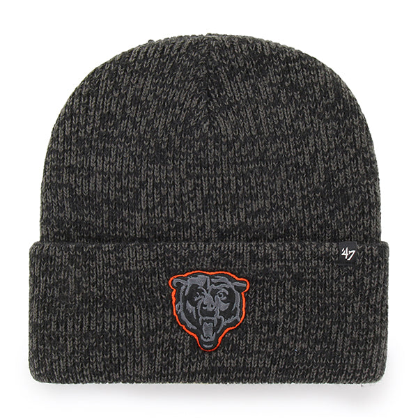 Chicago Bears '47 Black Brain Freeze Cuffed Knit Hat product image 1, provided for visual reference and product detail review