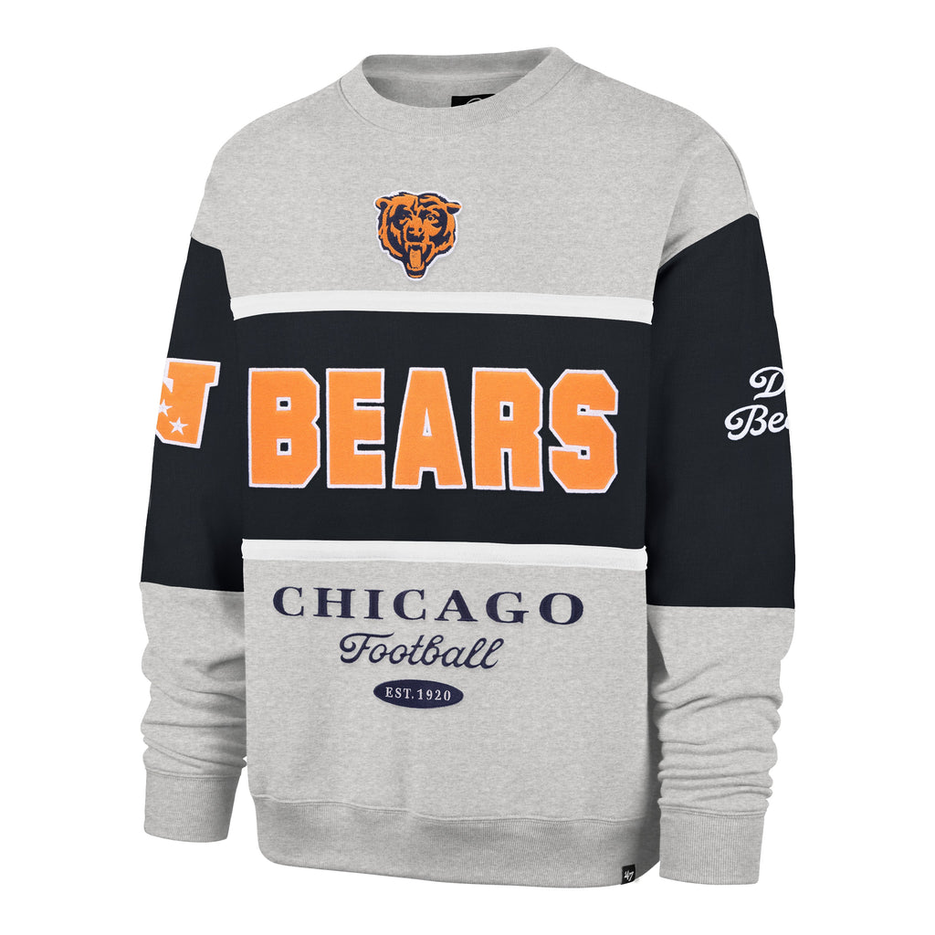 Chicago Bears '47 Blockfield Maximalist Crewneck Sweatshirt product image 1, provided for visual reference and product