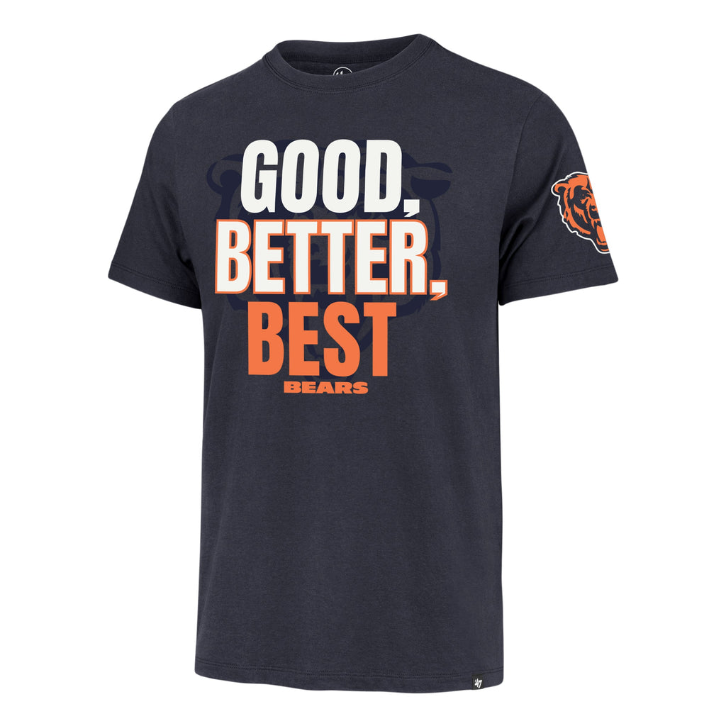 Chicago Bears '47 Good Better Best Navy Franklin T-Shirt product image 1, provided for visual reference and product detail