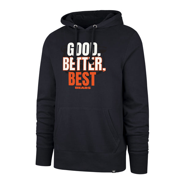 Chicago Bears '47 Good Better Best Navy Hoodie product image 1, provided for visual reference and product detail review