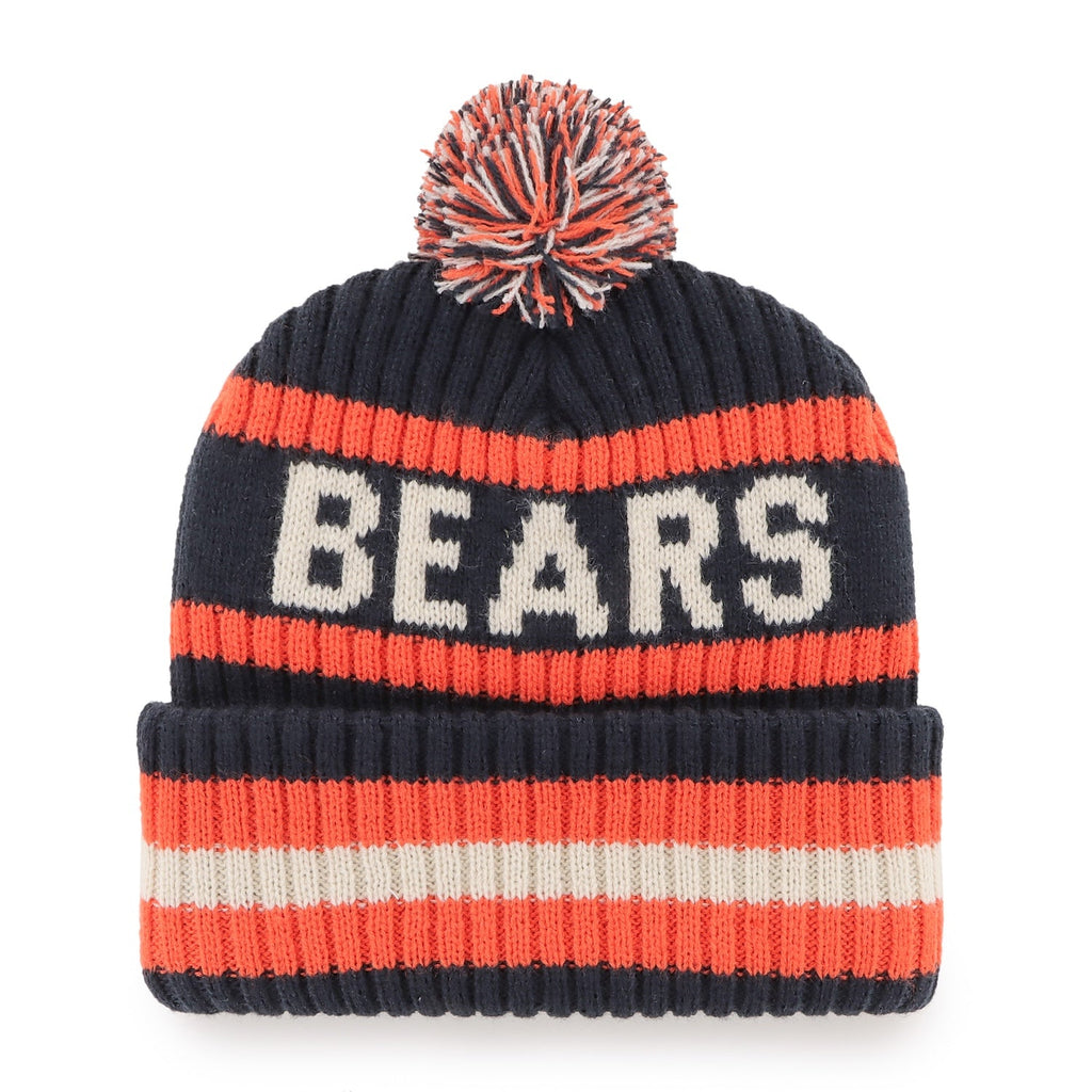 Chicago Bears '47 Historic Bering Navy Cuffed Knit Hat product image 2, provided for visual reference and product detail