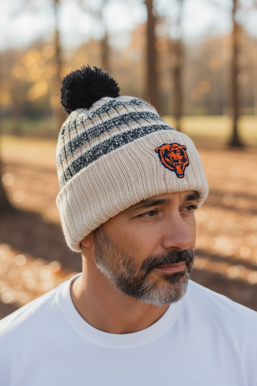 Chicago Bears '47 Natural Tavern Cuffed Knit Hat product image 1, provided for visual reference and product detail review