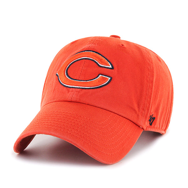 Chicago Bears '47 Orange C Clean Up Adjustable Hat product image 1, provided for visual reference and product detail review