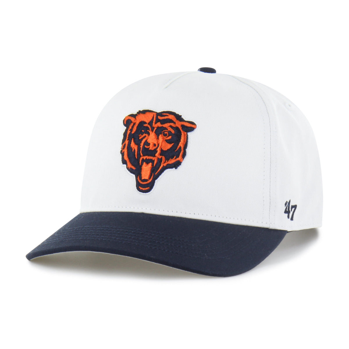 Chicago Bears '47 White/Navy Two Tone Hitch Adjustable Hat product image 1, provided for visual reference and product detail