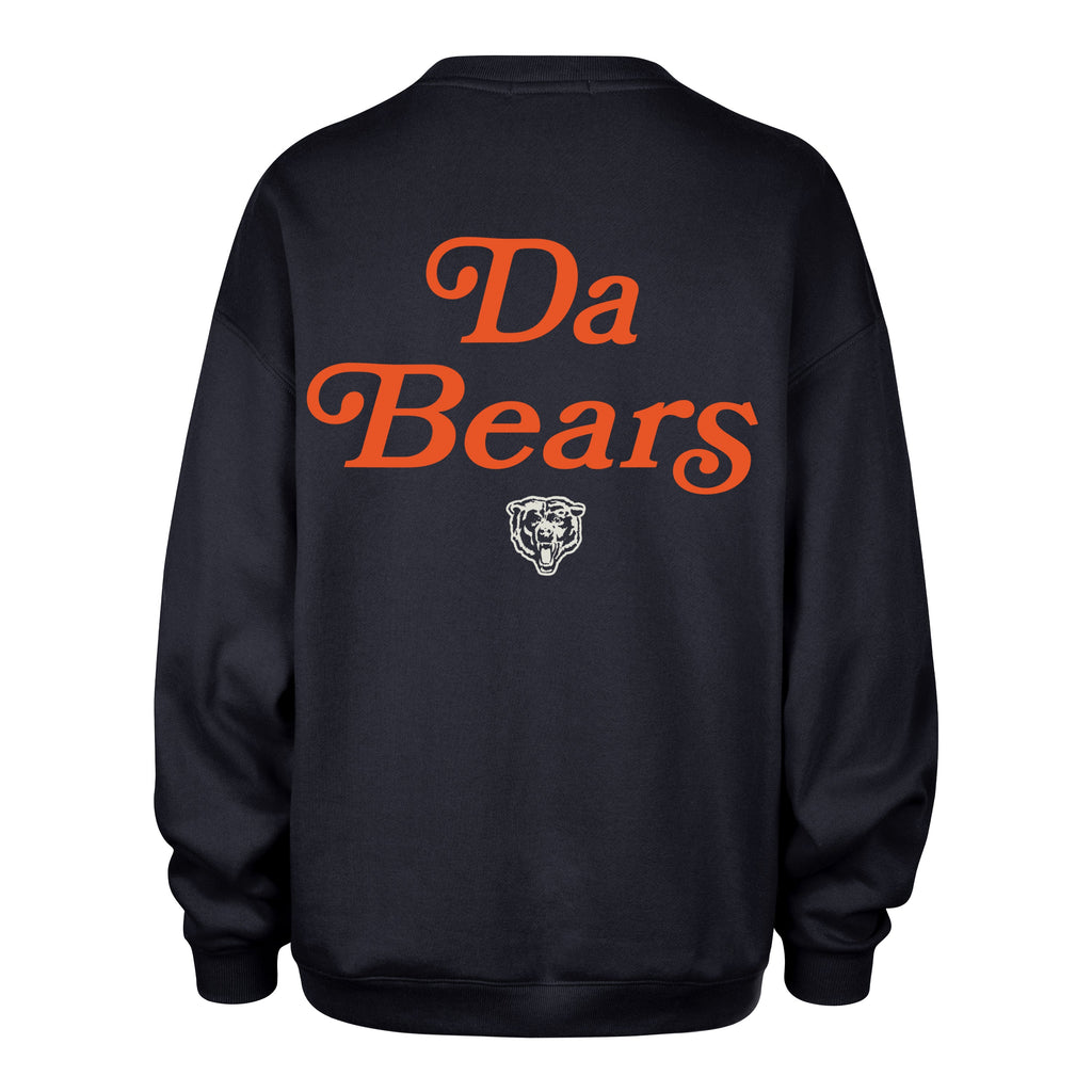 Chicago Bears '47 Women Navy Shout It Out Oversized Crewneck Sweatshirt product image 2, provided for visual reference and