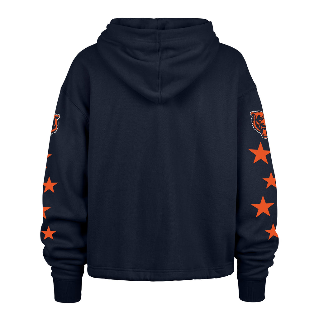 Chicago Bears '47 Women Navy Starry Eyed Venice Hoodie product image 2, provided for visual reference and product detail