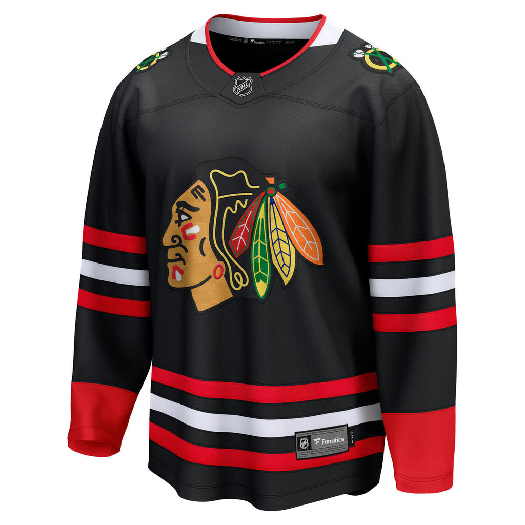 Chicago Blackhawks Fanatic Men Alternate Black Breakaway Jersey product image 2, provided for visual reference and product