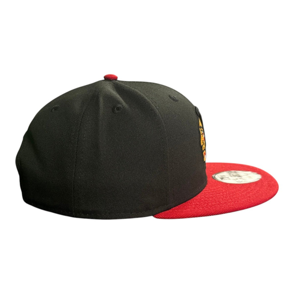 Chicago Blackhawks New Era 9FIFTY Black/Red Snapback Hat product image 5, provided for visual reference and product detail
