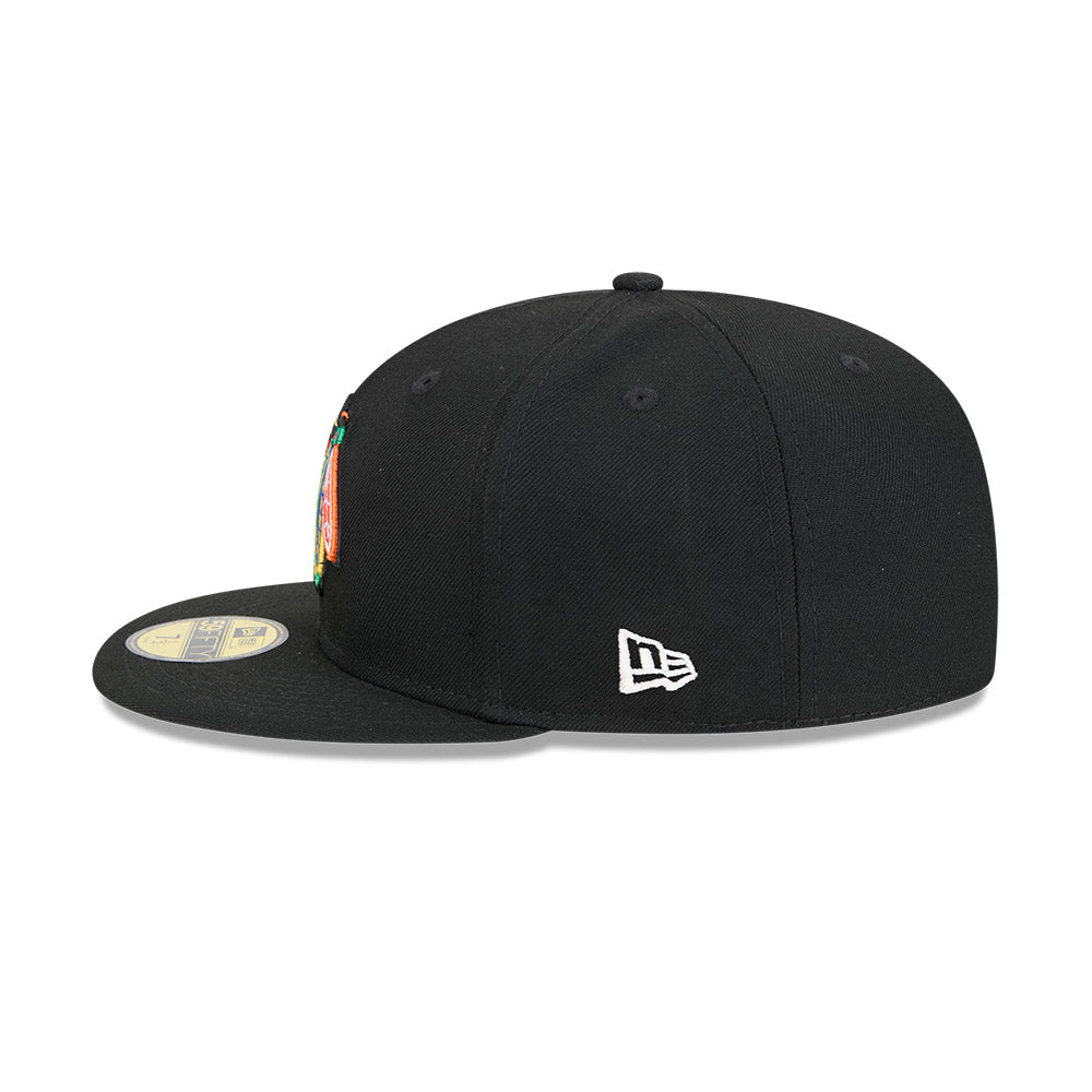 Chicago Blackhawks New Era Black 59FIFTY Fitted Hat product image 5, provided for visual reference and product detail review