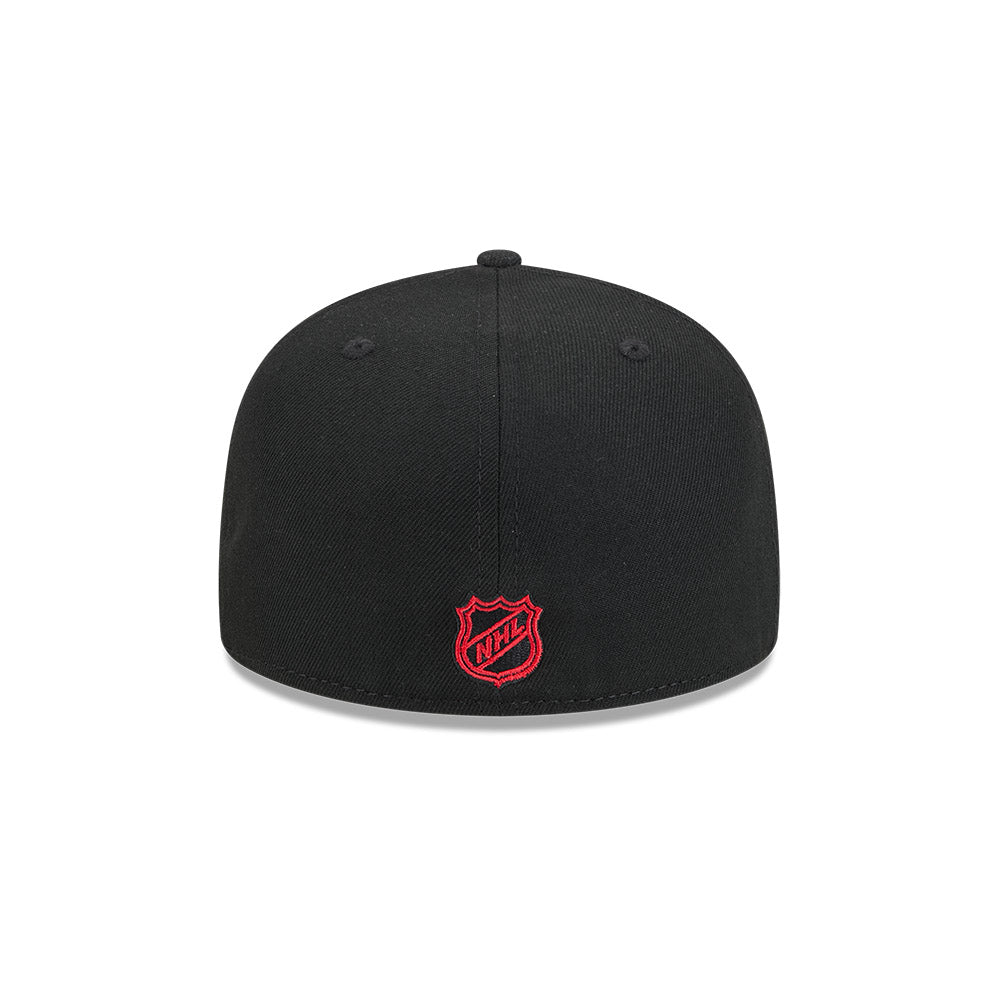 Chicago Blackhawks New Era Black 59FIFTY Fitted Hat product image 6, provided for visual reference and product detail review