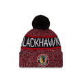 Chicago Blackhawks New Era Retro Logo Tri Color Knit Beanie product image 1, provided for visual reference and product