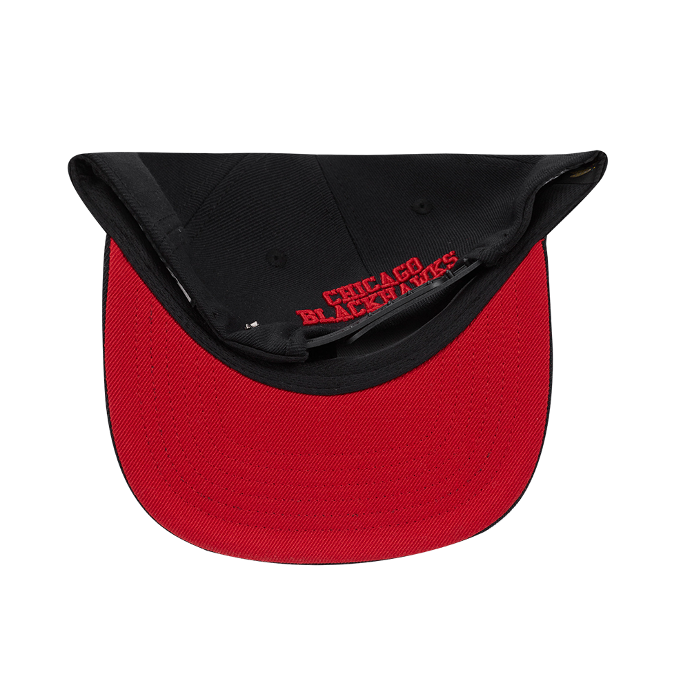 Chicago Blackhawks Pro Standard Black Chicago Snapback Hat product image 7, provided for visual reference and product detail