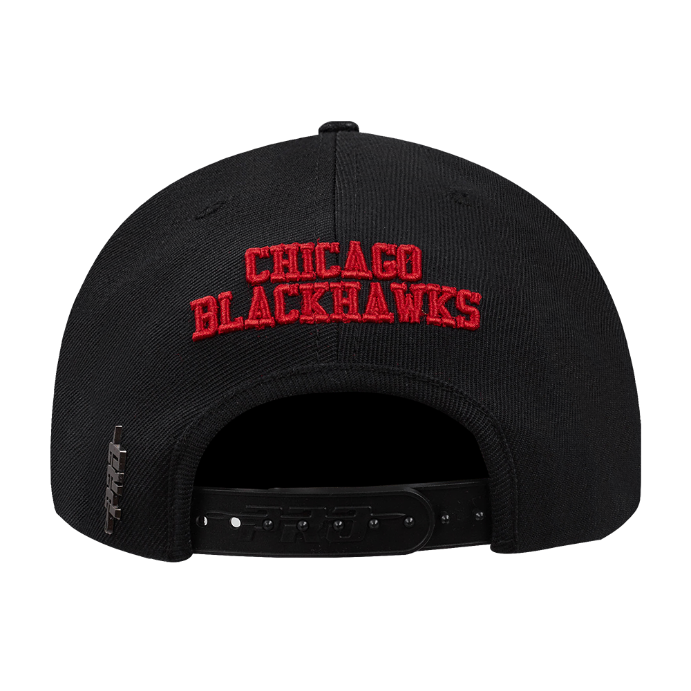 Chicago Blackhawks Pro Standard Black Chicago Snapback Hat product image 5, provided for visual reference and product detail