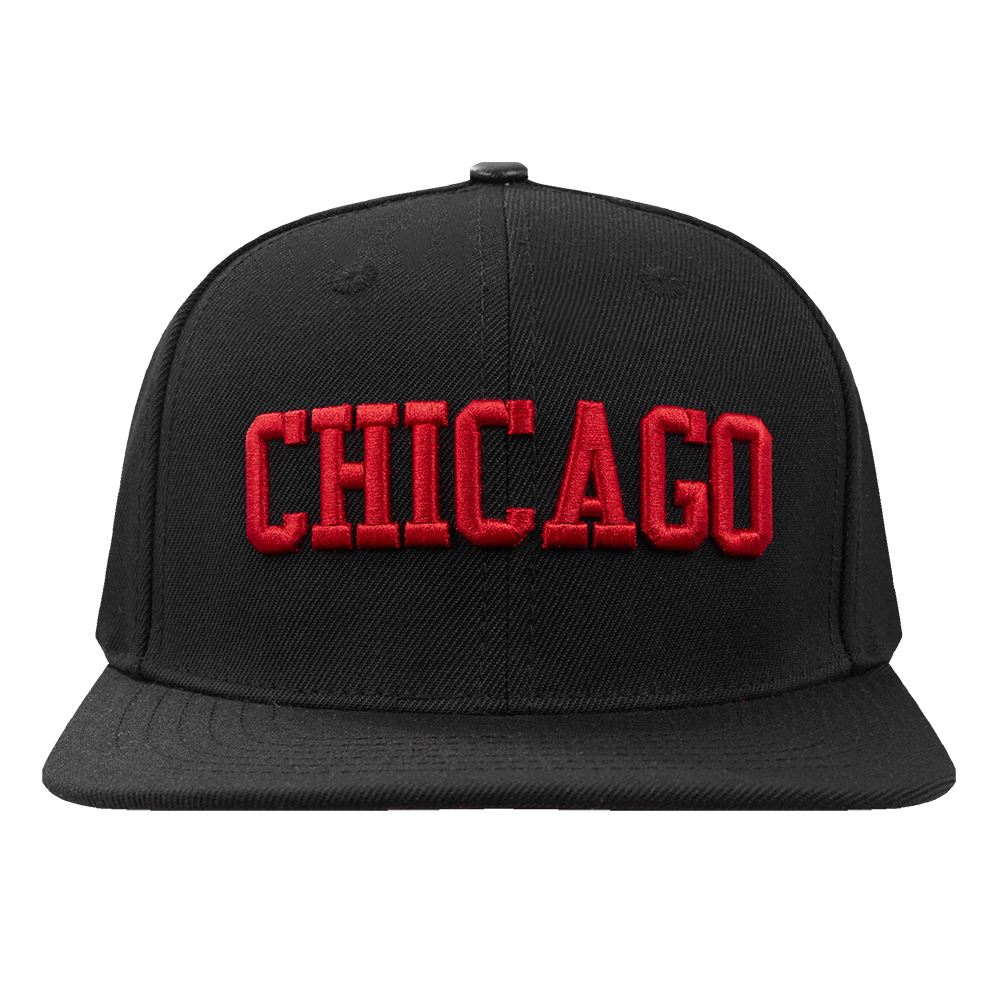Chicago Blackhawks Pro Standard Black Chicago Snapback Hat product image 2, provided for visual reference and product detail