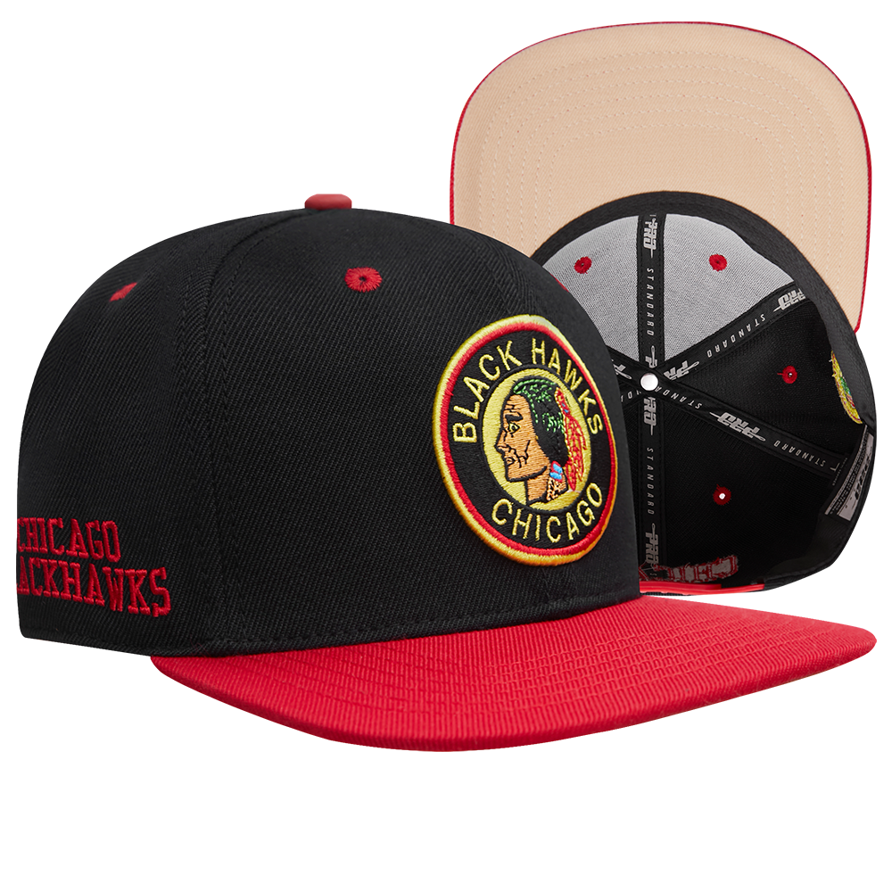 Chicago Blackhawks Pro Standard Black Retro Classic Snapback Hat product image 1, provided for visual reference and product