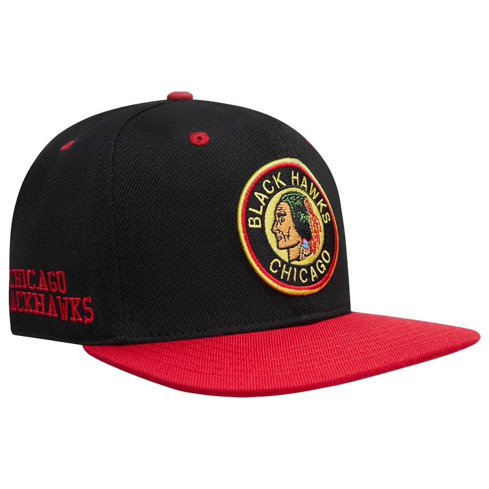 Chicago Blackhawks Pro Standard Black Retro Classic Snapback Hat product image 4, provided for visual reference and product