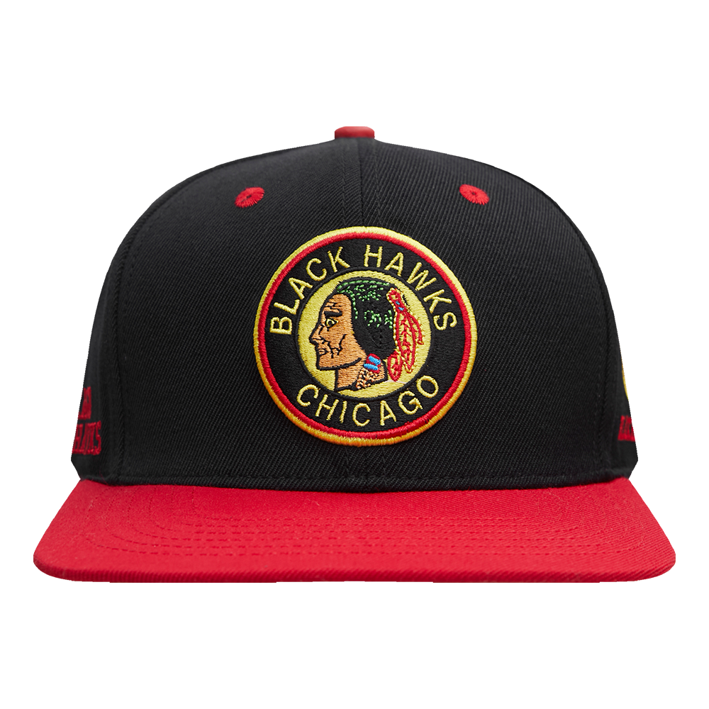 Chicago Blackhawks Pro Standard Black Retro Classic Snapback Hat product image 2, provided for visual reference and product