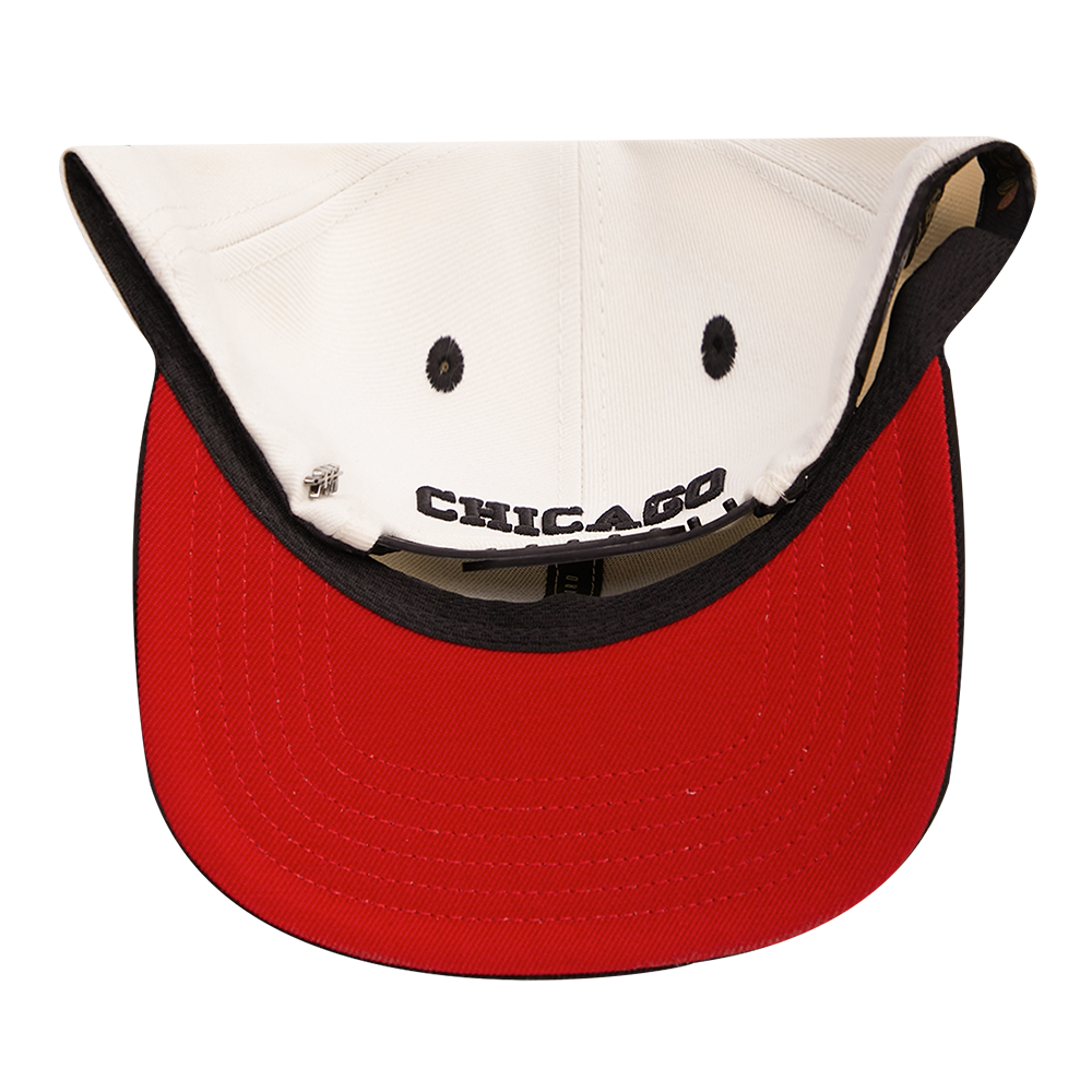Chicago Blackhawks Pro Standard Eggshell Retro Classic Snapback Hat product image 7, provided for visual reference and