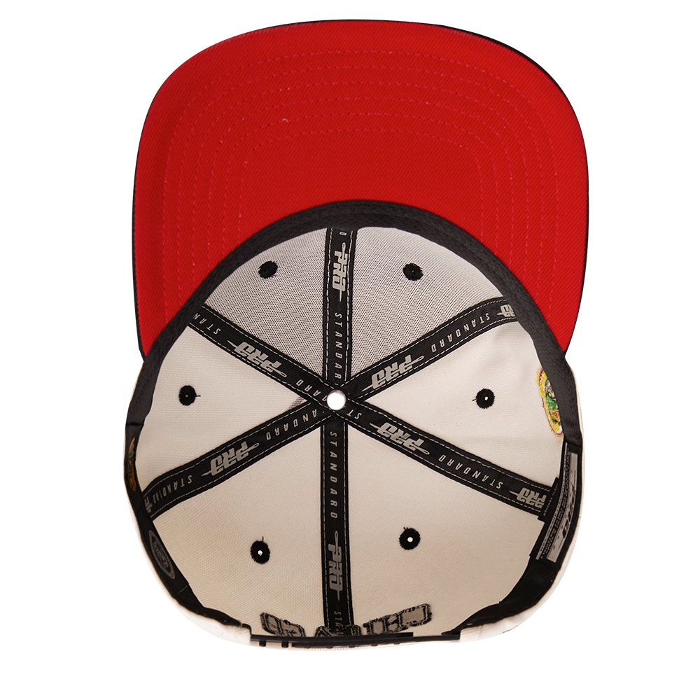 Chicago Blackhawks Pro Standard Eggshell Retro Classic Snapback Hat product image 8, provided for visual reference and