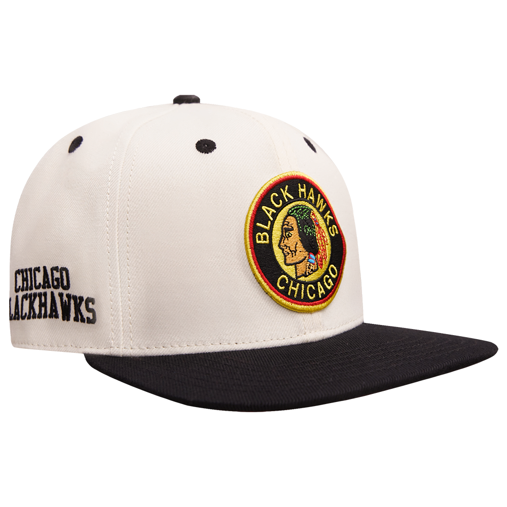 Chicago Blackhawks Pro Standard Eggshell Retro Classic Snapback Hat product image 4, provided for visual reference and