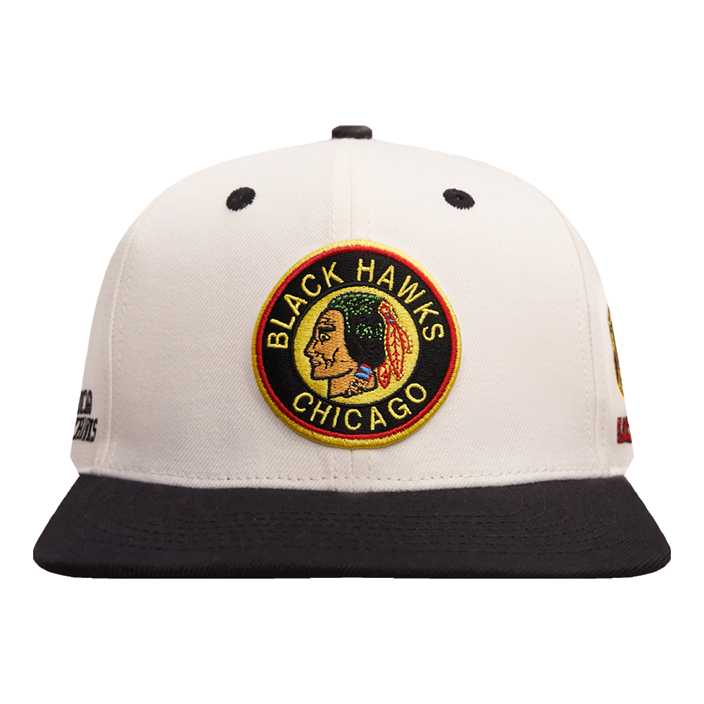 Chicago Blackhawks Pro Standard Eggshell Retro Classic Snapback Hat product image 2, provided for visual reference and