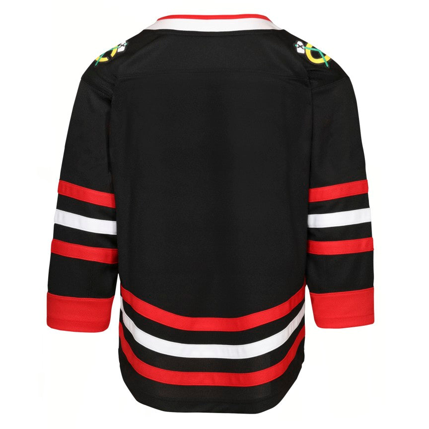 Chicago Blackhawks Youth Black Alternate Premier Jersey product image 3, provided for visual reference and product detail