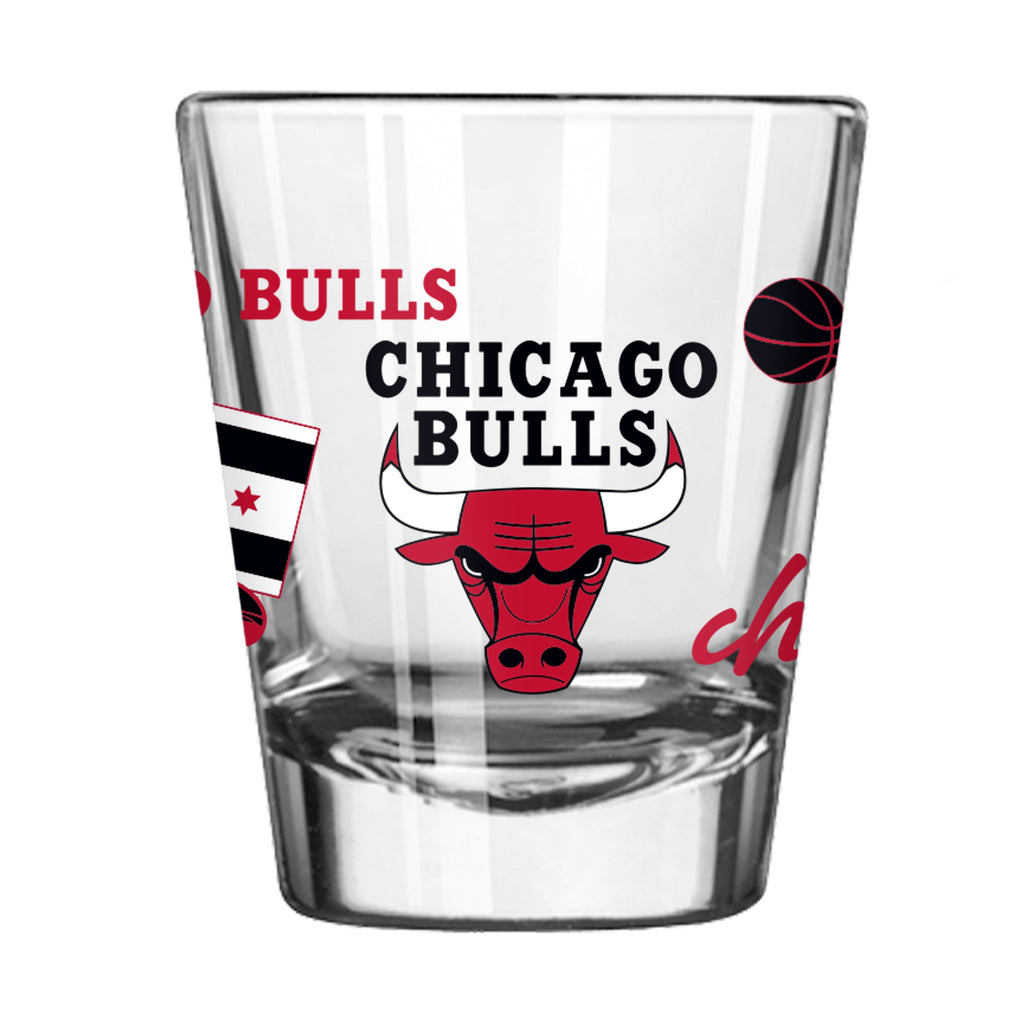 Chicago Bulls Native Design 2 oz. Shot Glass product image 2, provided for visual reference and product detail review