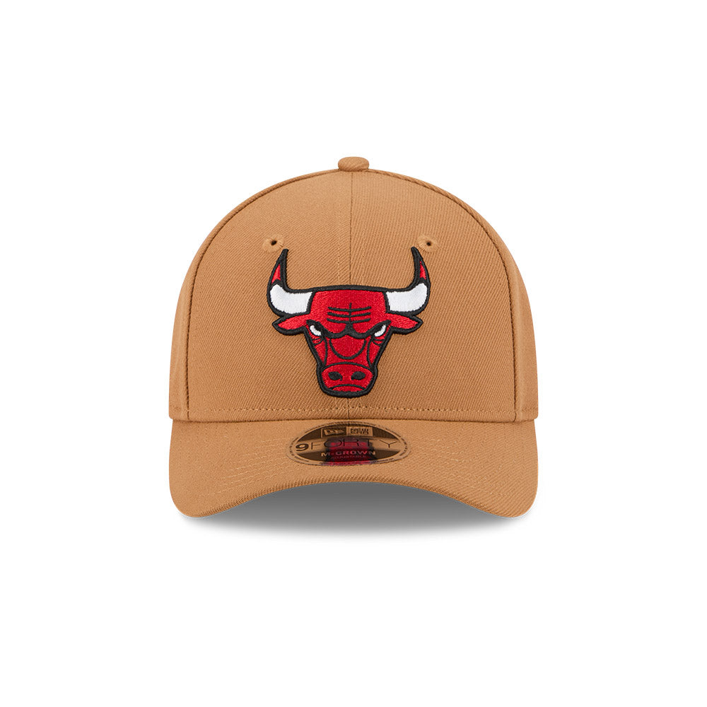 Chicago Bulls New Era 9FORTY M-Crown LBZ Khaki Adjustable Hat product image 2, provided for visual reference and product