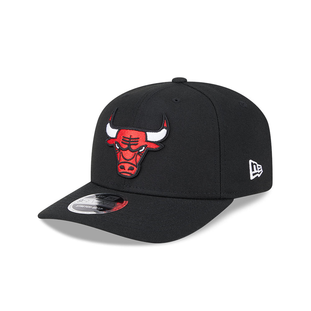 Chicago Bulls New Era 9SEVENTY Black Poly Stretch-Snap Adjustable Hat product image 3, provided for visual reference and