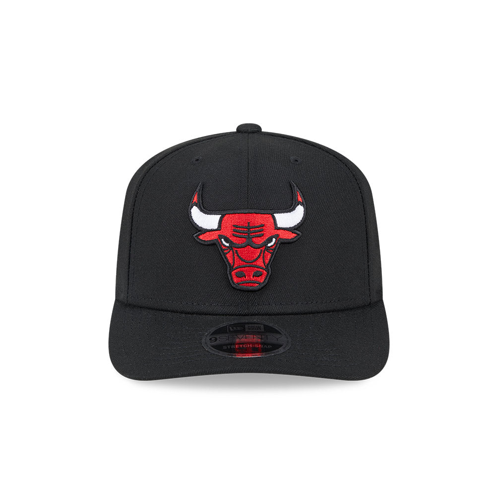 Chicago Bulls New Era 9SEVENTY Black Poly Stretch-Snap Adjustable Hat product image 2, provided for visual reference and