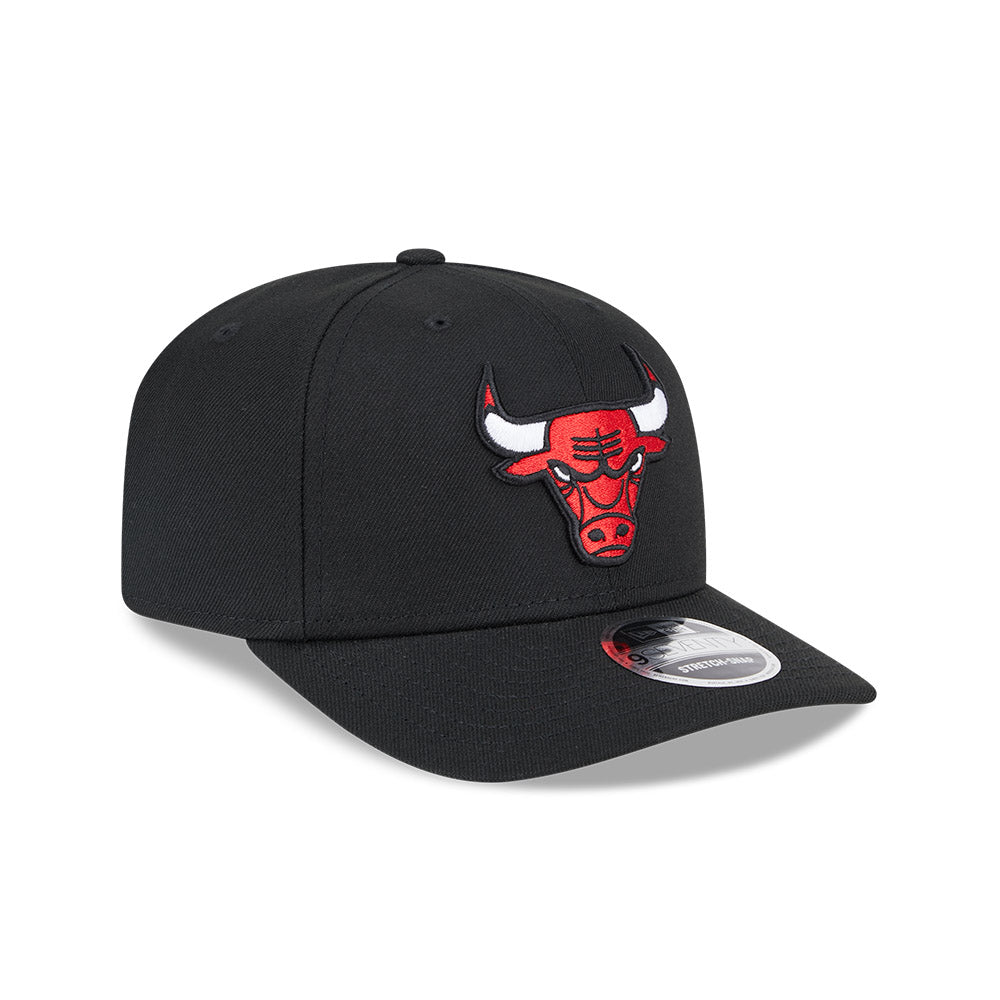 Chicago Bulls New Era 9SEVENTY Black Poly Stretch-Snap Adjustable Hat product image 1, provided for visual reference and
