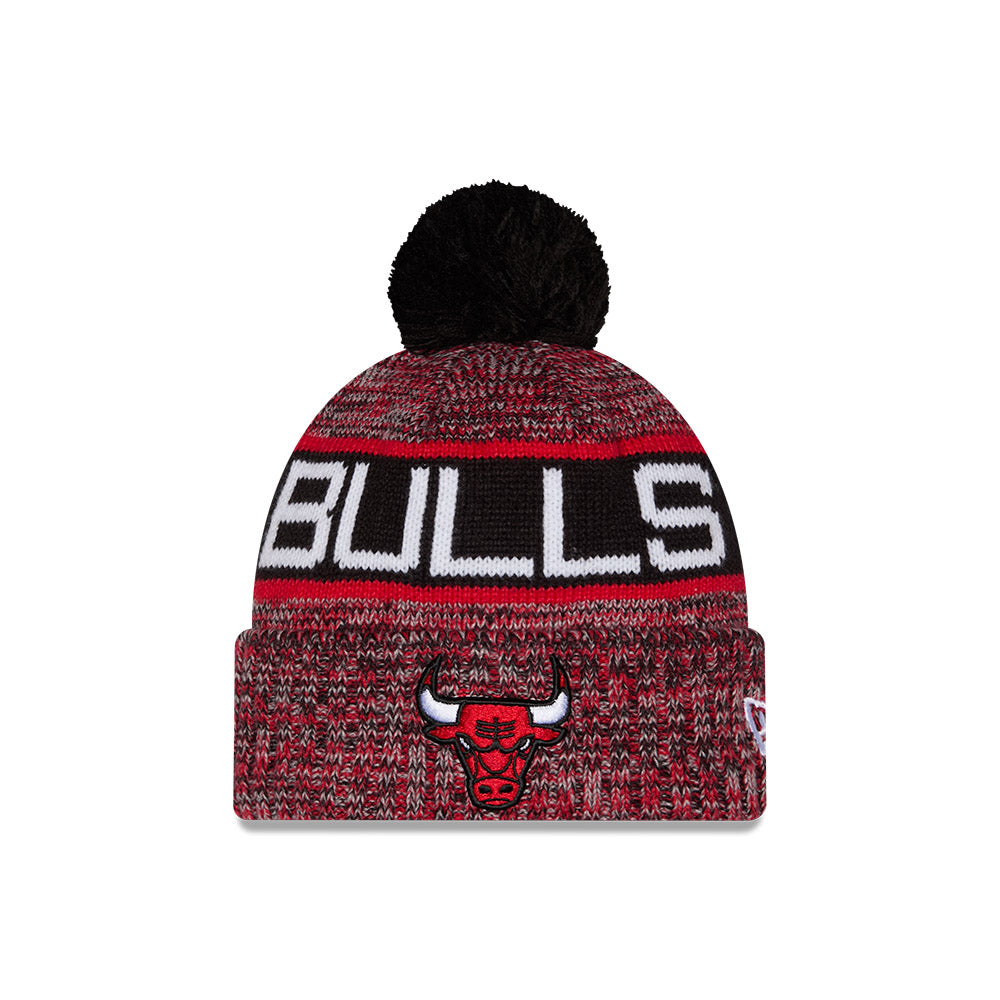 Chicago Bulls New Era Tri Color Knit Beanie product image 1, provided for visual reference and product detail review