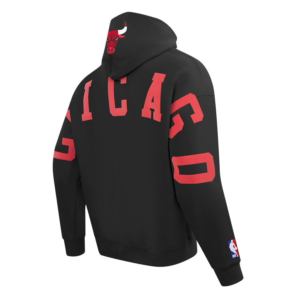 Chicago Bulls Pro Standard Black Wingspan Hoodie product image 4, provided for visual reference and product detail review